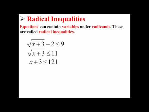 Radical Inequalities
