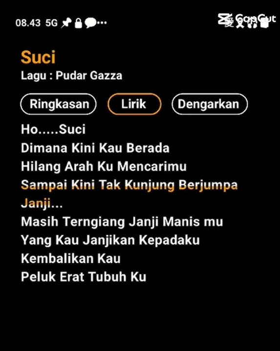 Lirik lagu suci dimana kini kau berada [ ] atas nama @VisionRif_gj