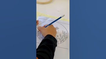 Tracing pattern into fabric using carbon paper| @Thebloomingthreads #shorts