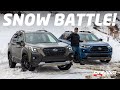 Snow Battle! Subaru Forester Wilderness vs. Toyota RAV4 TRD Off-Road