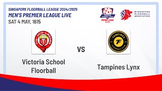 Victoria School Floorball v Tampines Lynx | SFL 24/25 Men's Premier League | LIVE #VSTLX #SFL24