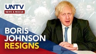 UK Prime Minister Boris Johnson confirms resignation