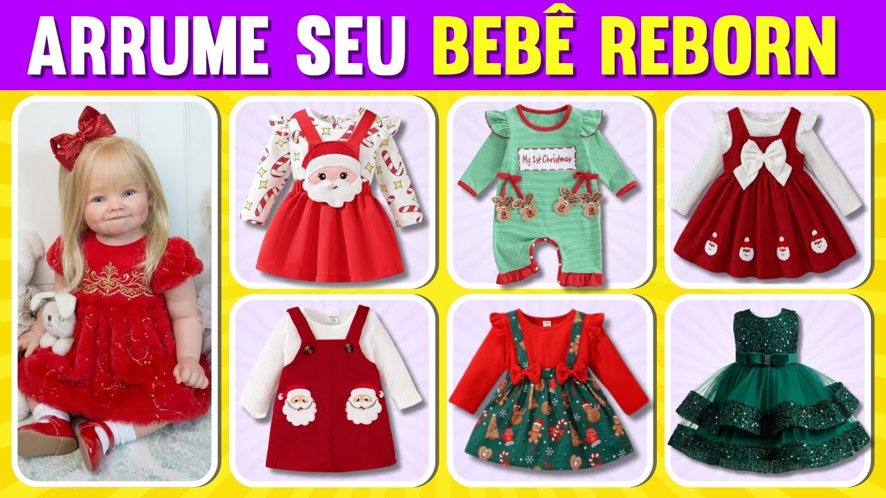 🎄 ARRUME SUA BEBÊ REBORN PARA O NATAL! ✨ ROTINA MÁGICA ✨ JOGO DAS ESCOLHAS