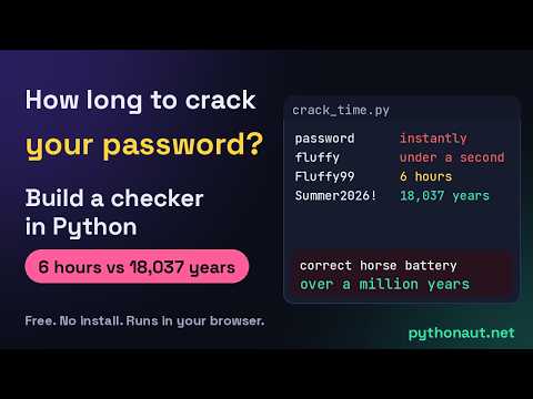 How Long Would It Take to Crack Your Password? Build a Checker in Python