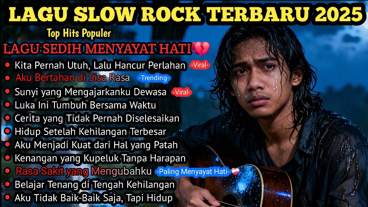 Kompilasi Lagu Slow Rock Sedih 2025 💔 Paling Menyayat Hati, Sedih & Viral 