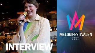Melina Borglowe interview - 'Min melodi' (Melodifestivalen 2024, Deltävling 1, Malmö)