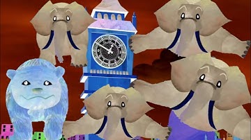 HICKORY DICKORY DOCK-RANDOM COLOR EFFECTS//ANIMALS IN THE CLOCK EFFECTS