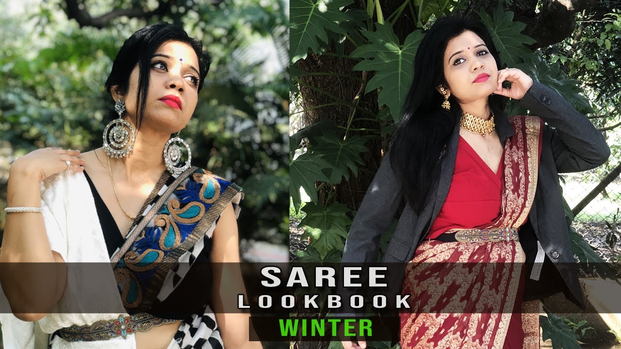 ladies blazer with saree