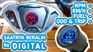 Change the analog speedometer to digital