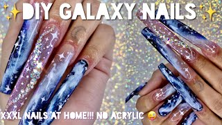 DIY XXXL GALAXY NAILS | easy | no acrylic | Vanity Val