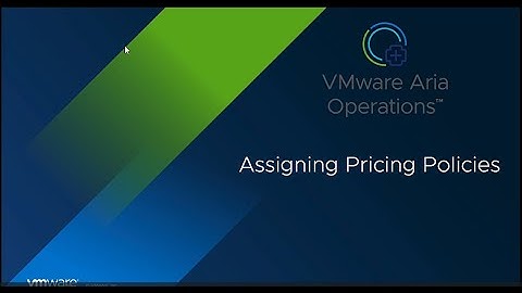 Assigning Pricing Policies in VMware Aria Operations