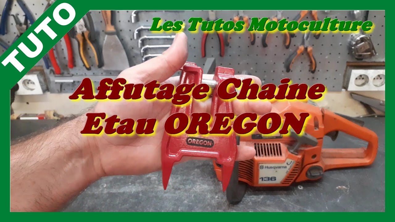 Affuteur Chaine Tronconneuse Étau Affûtage Chaîne Tronçonneuse - Métal Robuste - Compatible Husqvarna, Stihl, Echo Outil Forestier
