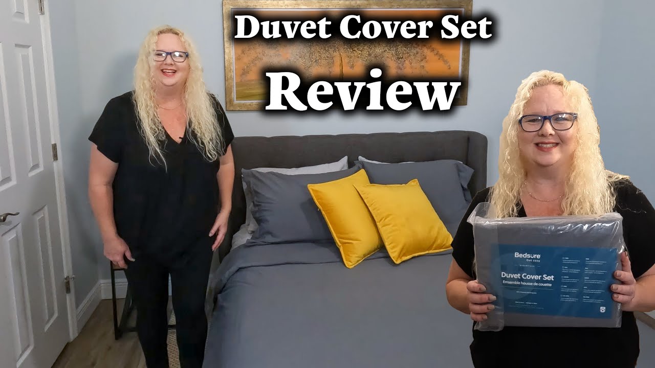 Bedsure White Duvet Covers Queen Size - Washed Duvet Cover, Soft Queen Duvet Cover Set