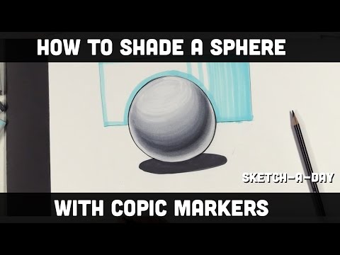 How to shade a sphere with markers