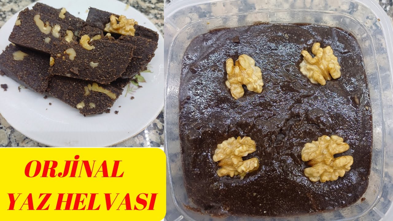 ORJİNAL 'KATKI MADDESİZ' CEVİZLİ YAZ HELVASI TARİFİ / HAKİKİ YAZ HELVASI