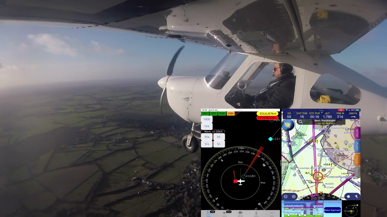 Duxford  to London Colney   PilotAware Test