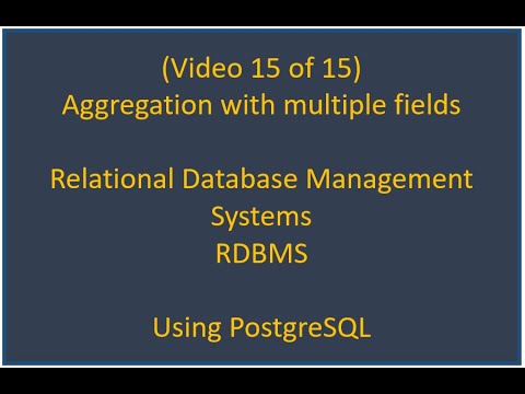 RDBMS 15/15 - Aggregation with multiple fields - video from Wishworks Solutions
