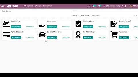 Odoo 13 Approvals module Enterprise
