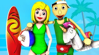 Baldi Swims on Honeymoon with Baldina (SFM Baldi's Basics 3D Animation)