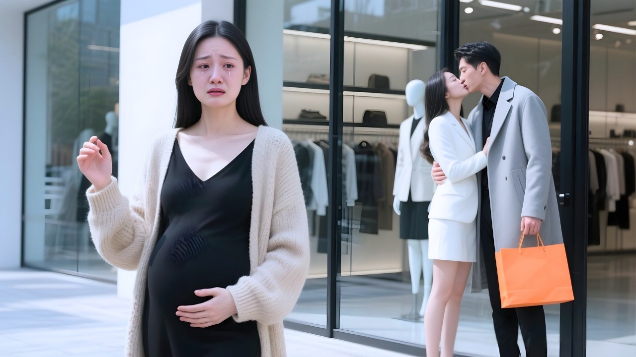 Ella compraba cosas para el parto y lo vio besando a su ex. Firmó el divorcio. Él se fue sin nada.