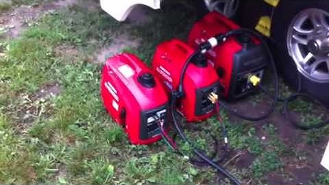 Triple Honda generator parallel setup