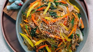 Making AUTHENTIC Japchae | Glass noodles | 잡채