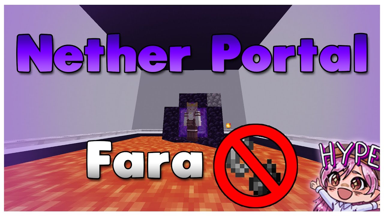 Cum sa faci un Nether Portal fara flint and steel in Minecraft