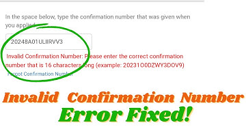 How to Fix Invalid Confirmation Number Error when Checking Green Card DV Lottery Results 2024