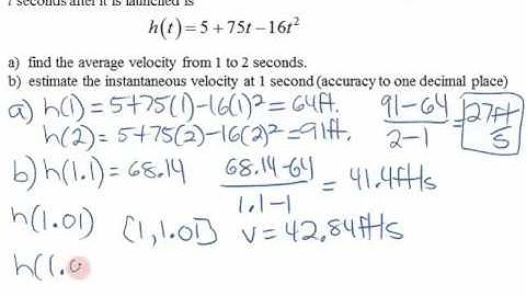 EX Average and Instantaneous Velocity