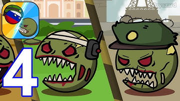 CountryBalls - Zombie Attack - Gameplay Walkthrough Part 4 World War Zombie Attack (iOS, Android)