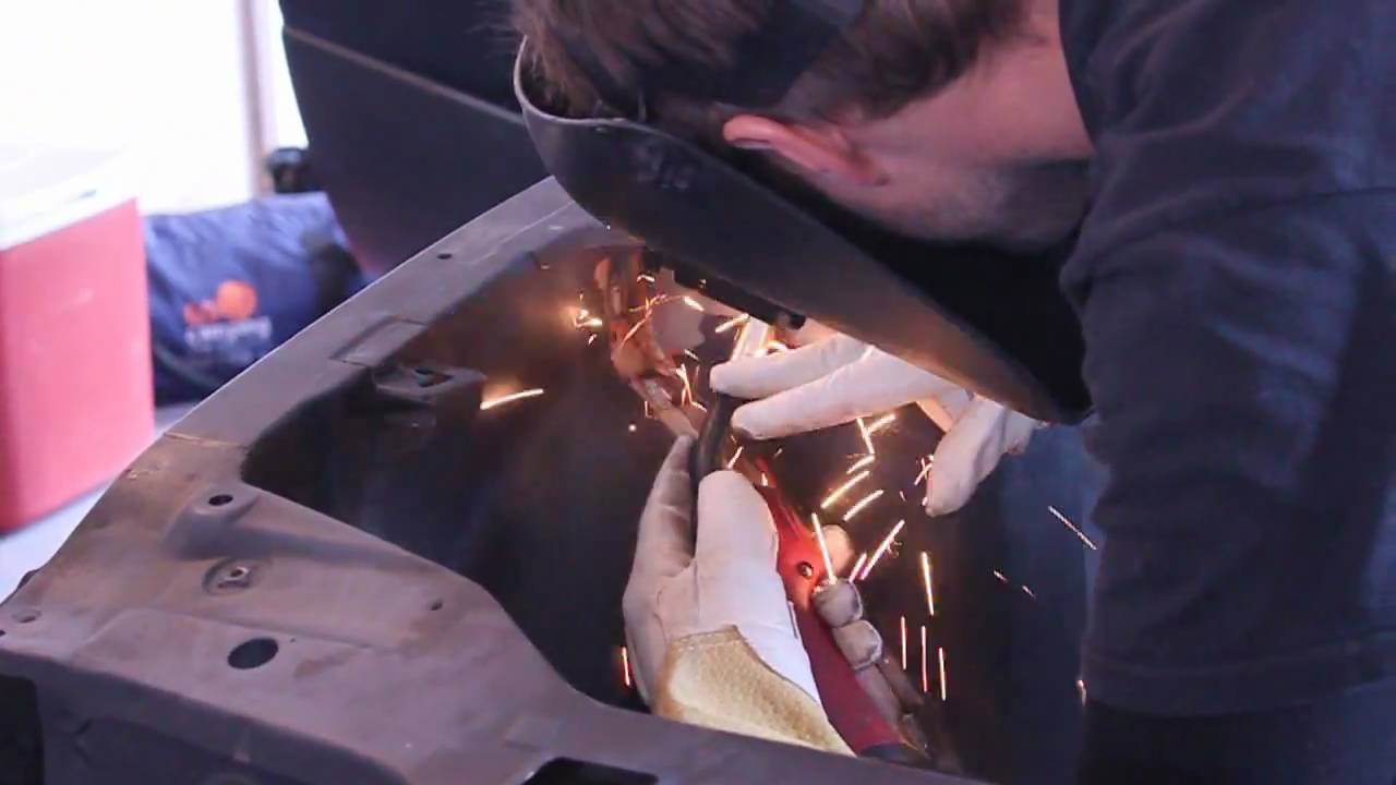 Seam Welding RX7 Engine bay