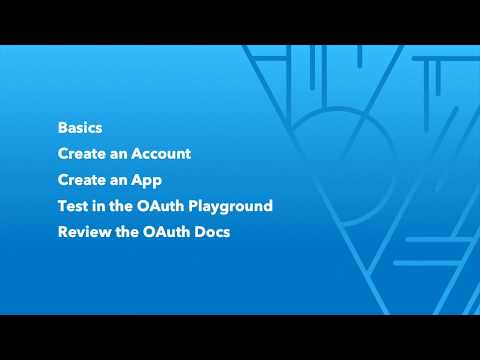 Getting Started with OAuth2 - Part One: Configuring and Testing Your Settings