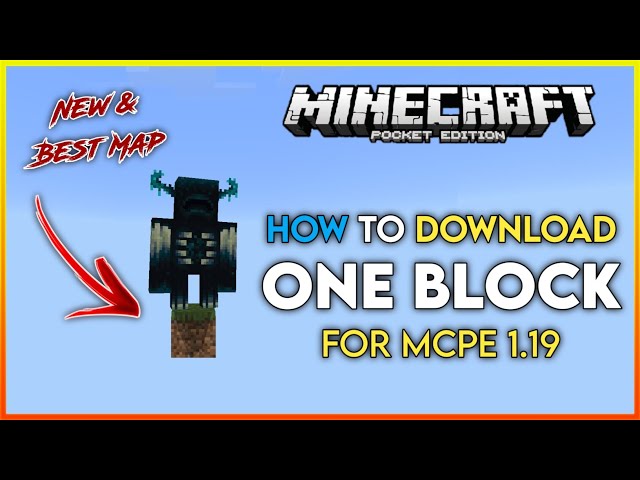 Minecraft PE 1.19 One Block Map - Most Challenging Survival Map