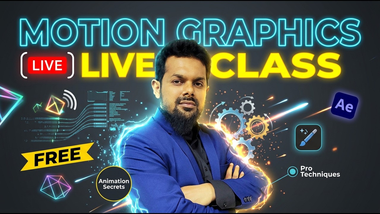 Motion Graphics, Video Editing Live Problem Solving Class - YouTube