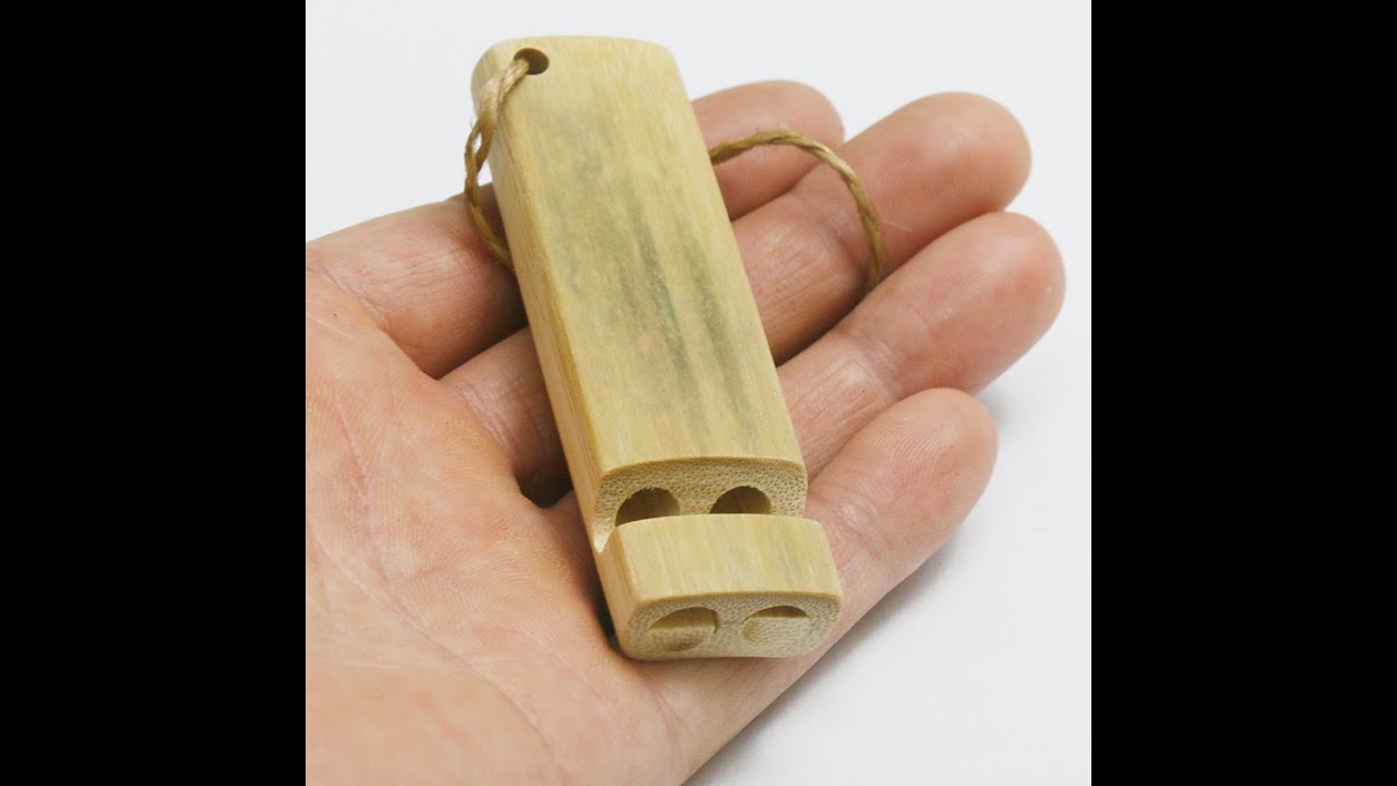 双腔共鸣竹口哨的制作 How to make a double hole bamboo whistle - YouTube