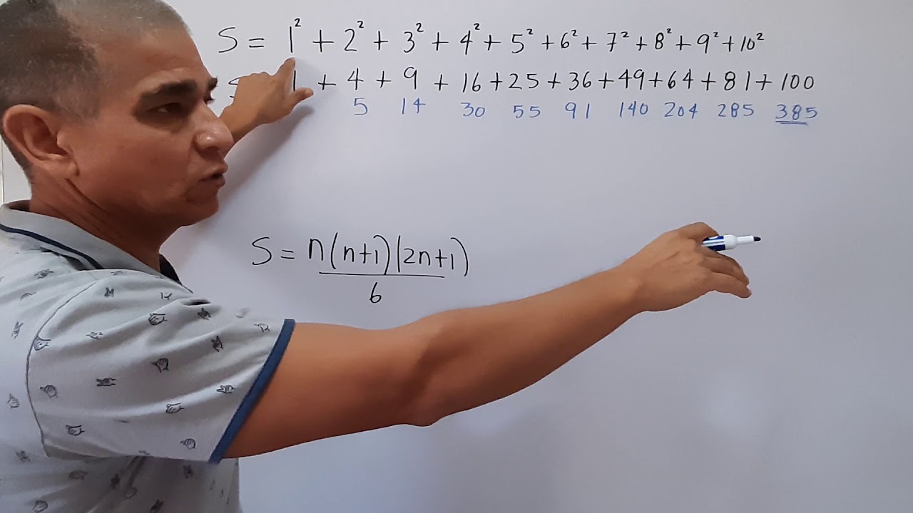 0290 Cálculo Integral sumar los cuadrados de los números del 1 a n