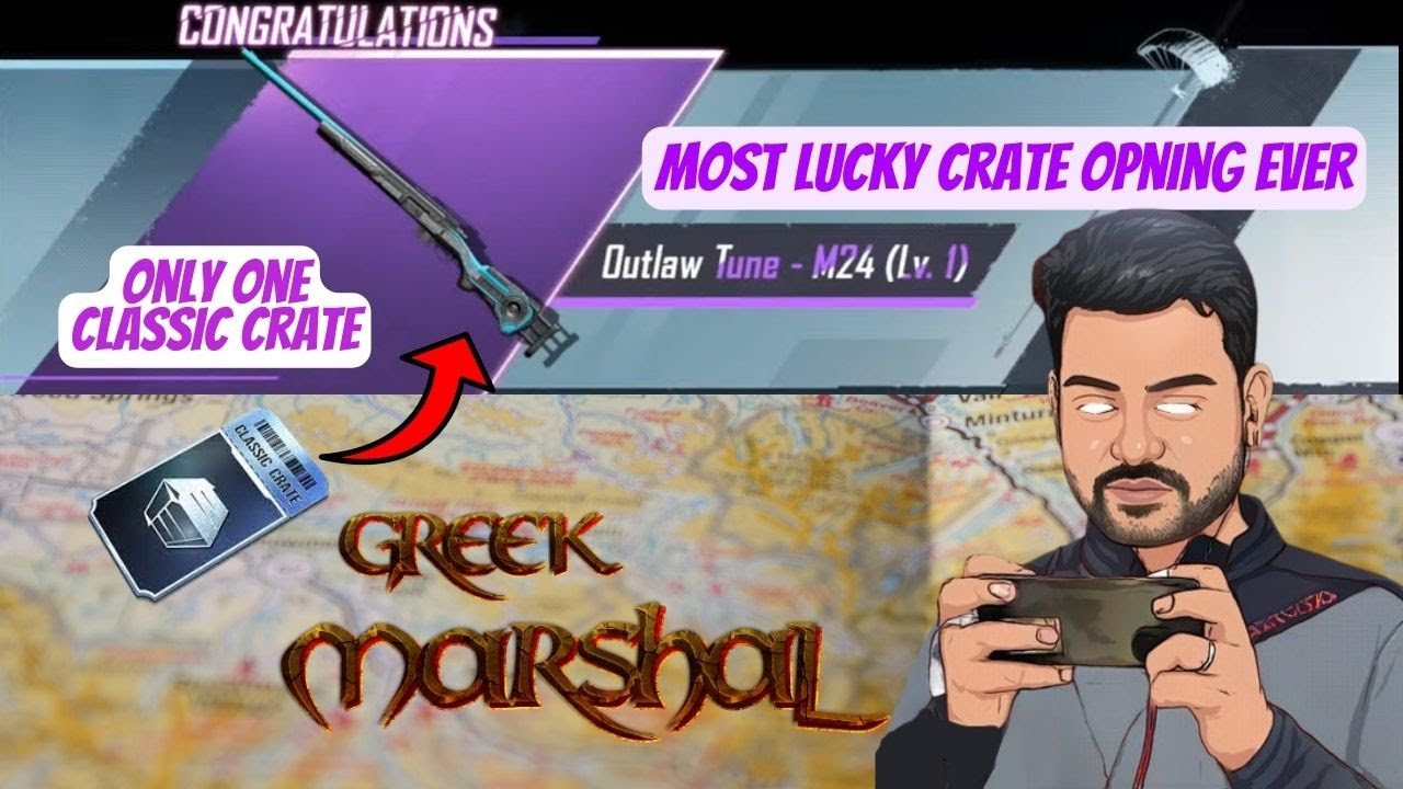 ||🤩 OUTLAW-M24🤩 || 🥶most lucky crate opening ever🥶 || i got m24 in 🥶1 classic crate ||