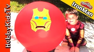 Mega GIANT Ironman Play-Doh EGG Surprise! HobbyKidsTV