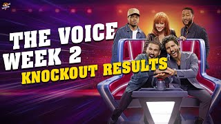 Who are the contestants advanced from The Voice Season 25 Knockout night week 2?