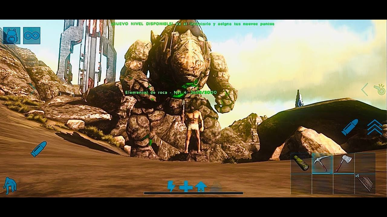 ARK MOBILE RENOVADO: GOLEM DE ROCA!! SU TAMEO!! - YouTube