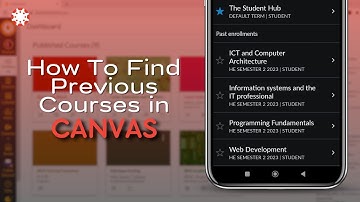 How To Find Previous Courses In Canvas Student App