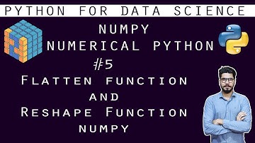 #5 Numpy Tutorial | Flatten Function and Reshape Function In Numpy | In-Depth Tutorial