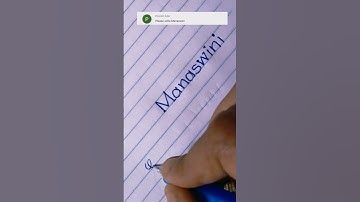 Manaswini - Name Writing।। How to Write Cursive।। Simple Name Calligraphy 😄