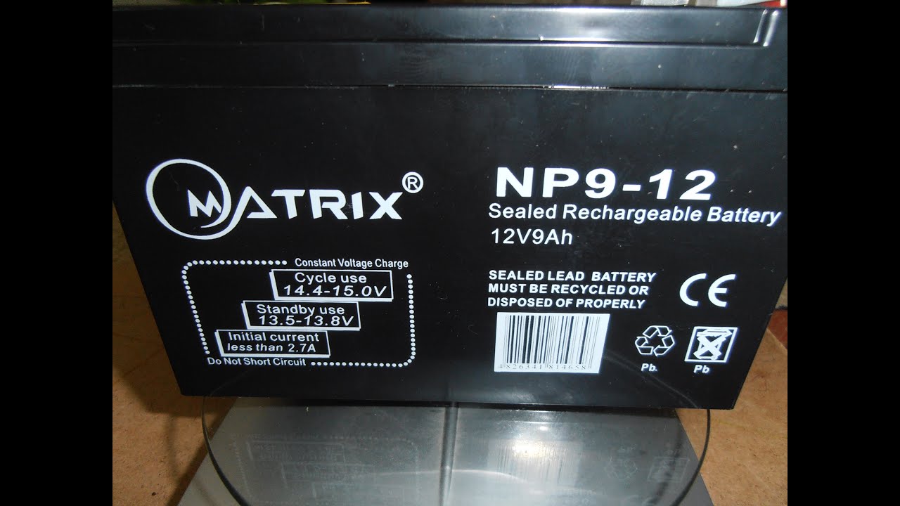 Обзор Аккумуляторной батареи Matrix 12V 9Ah (NP9-12) из Rozetka. Распаковка.