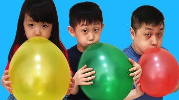 Learn Colors with Balloons | Kids and Daddy Have Fun Playtime with Finger Family Color Song
