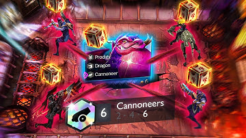 DARKFLIGHT ZEKES ABUSE WITH 6 CANNONEER 550% AD EXPLOSION!! | Teamfight Tactics Patch 12.17