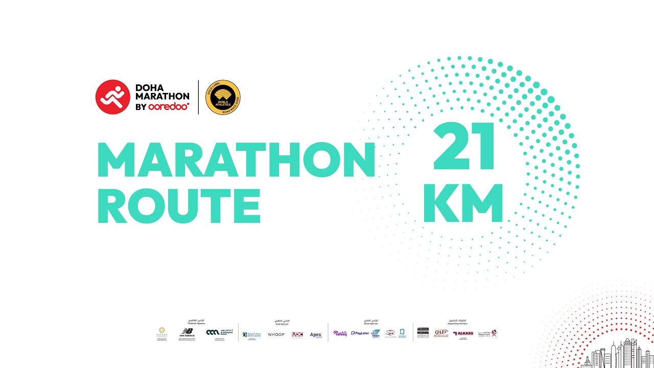21 km route for the Doha Marathon By Ooredoo 2026 🤩