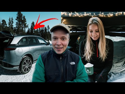 VI REJSER I EL-BIL MED VILDE CAMPING FUNKTIONER #Roadtrip Norden Vlog
