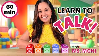 Learn To Talk | Play, Toys, Colours, Animals, Counting \& New Words | Toddler Learning with Ms Moni