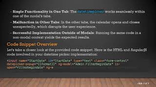 Resolving the datetimepicker Issue in Asp.Net 4.8 and Angular JS 2.0 Modals